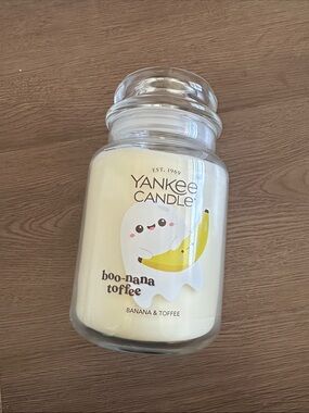 Yankee Candle Boo-nana Toffee Jar Candle - Cream & Yellow